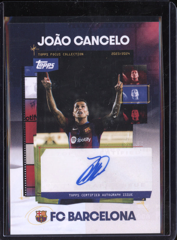 Joao Cancelo 2023-24 Topps Focus FC Barcelona SA-JC Snapshots Autographs