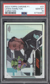 Lewis Hamilton 2023 Topps F1 Chrome 21 Variation PSA 10