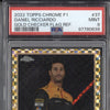 Daniel Ricciardo 2022 Topps F1 Chrome 3 Gold Checker Flad Refractor 42/50 PSA 9