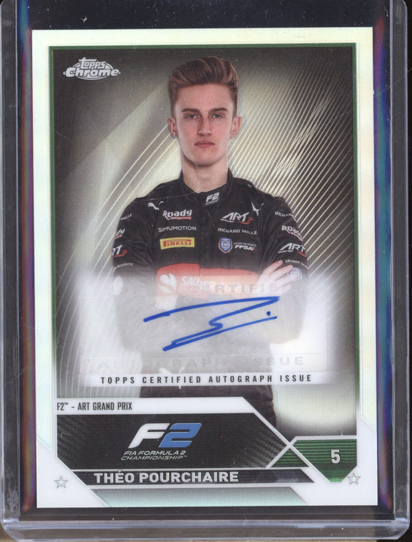 Theo Pourchaire 2023 Topps Chrome Formula 1 CAC-TP Auto