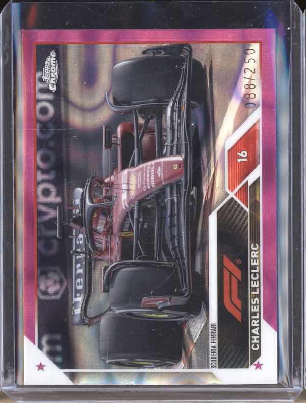 Charles Leclerc 2023 Topps Chrome Formula 1 110 Fuschia Lava 88/250