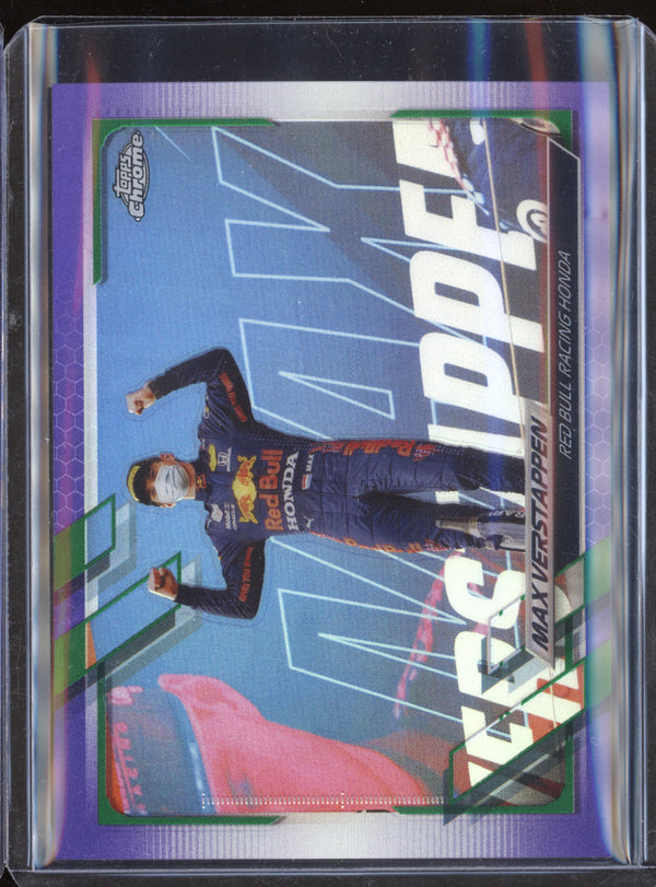 Max Verstappen 2021 Topps Chrome F1 48 Purple