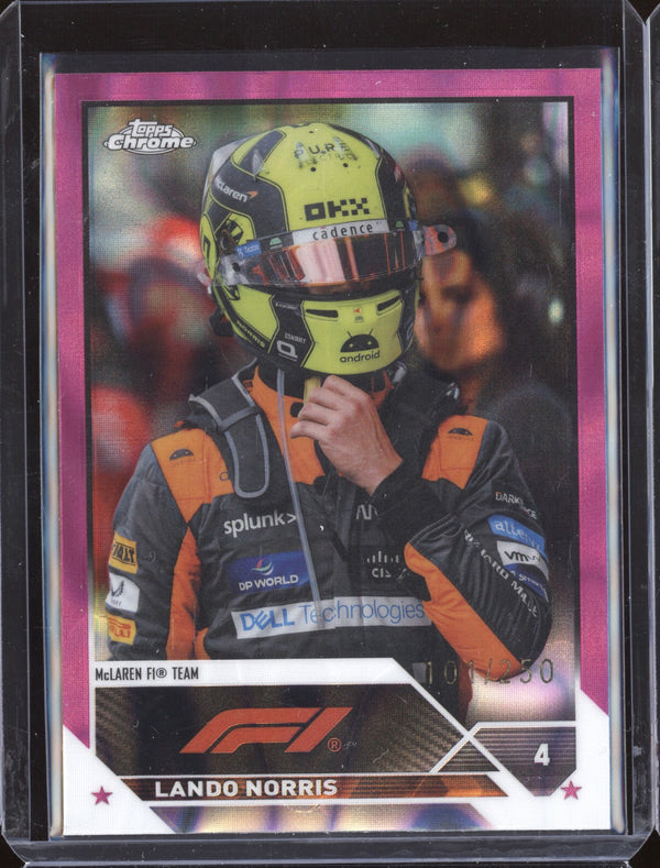 Lando Norris 2023 Topps Chrome Formula 1 26 Fuschia Lava 101/250