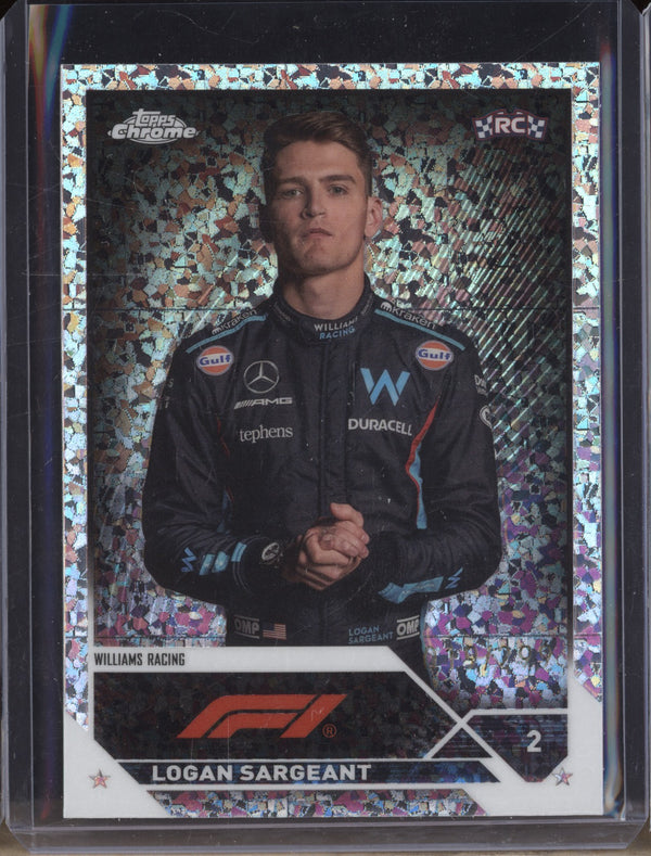 Logan Sargeant 2023 Topps Chrome Formula 1 64 Mini Diamond RC 19/299