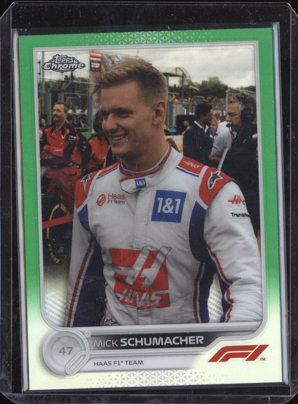 Mick Schumacher 2022 Topps Chrome F1 70 Green 94/99