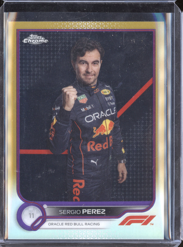 Sergio Perez 2022 Topps Chrome F1 21 Gold/Purple