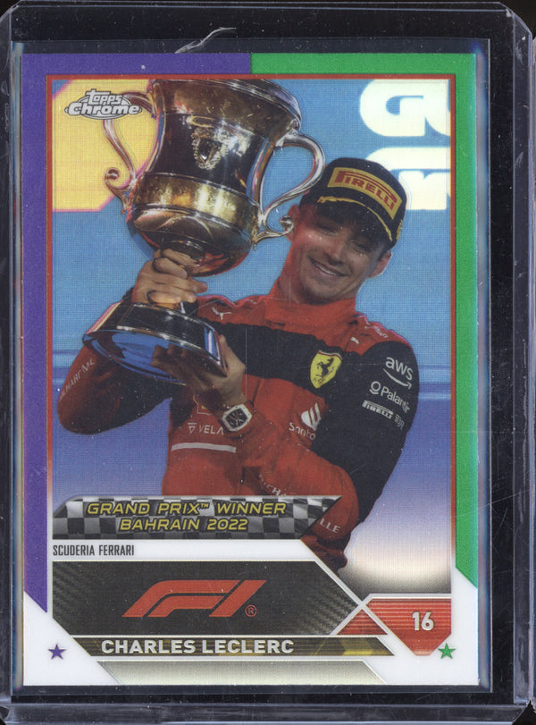 Charles Leclerc 2023 Topps Chrome F1 144 Purple/Green