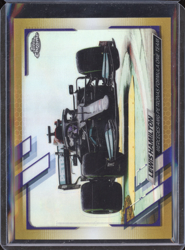 Lewis Hamilton 2021 Topps Chrome F1 96 Gold/Purple