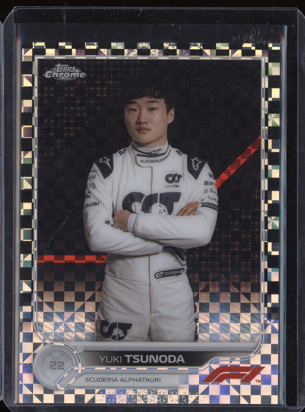 Yuki Tsunoda 2022 Topps Chrome F1 61 Checker Flag