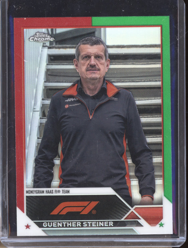 Guenther Steiner 2023 Topps Chrome Formula 1 101 Red Green