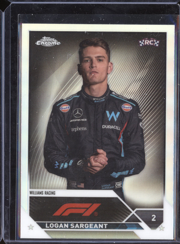 Logan Sargeant 2023 Topps Chrome F1 64 Refractor RC