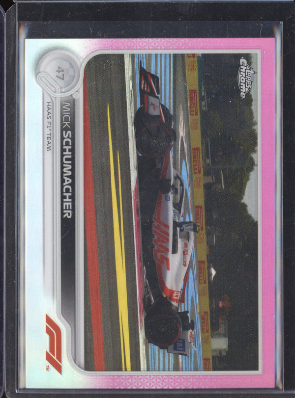 Mick Schumacher 2022 Topps Chrome F1 127 Pink 8/75