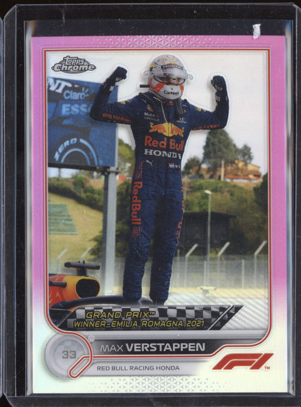 Max Verstappen 2022 Topps Chrome F1 152 Pink 64/75