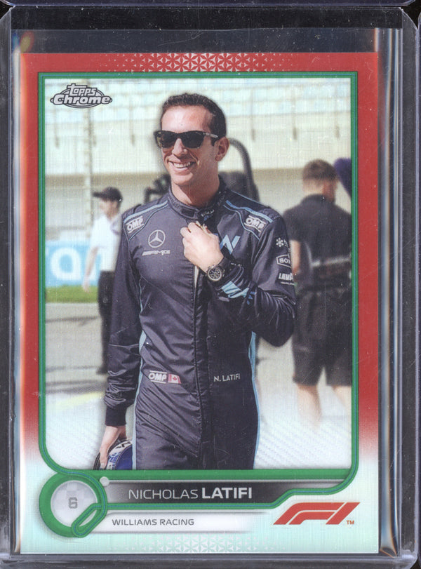 Nicholas Latifi 2022 Topps Chrome F1 53 Red/Green