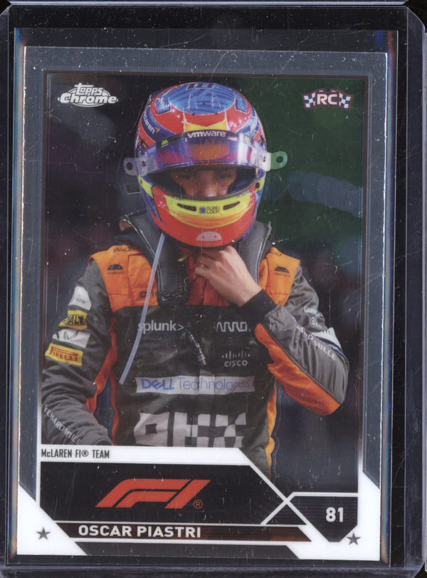 Oscar Piastri 2023 Topps Chrome F1 41 RC