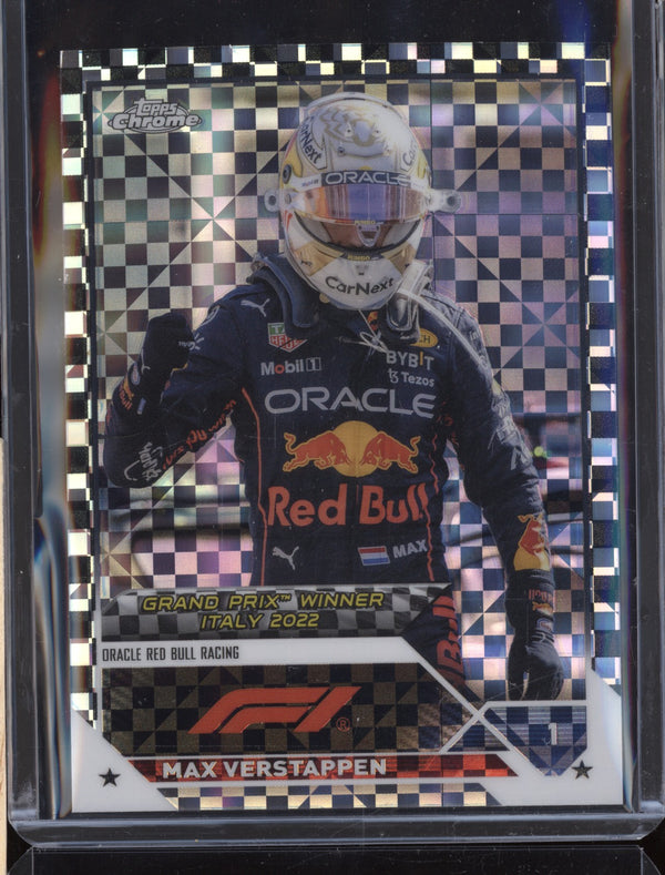 Max Verstappen 2023 Topps Chrome Formula 1 159 Checker Flag