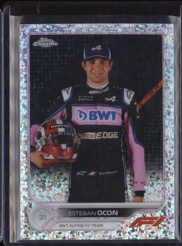 Esteban Ocon 2022 Topps Chrome F1 41 Mini Diamonds 131/299