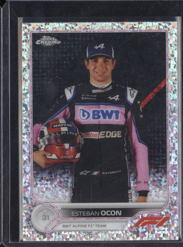 Esteban Ocon 2022 Topps Chrome F1 41 Mini Diamonds 151/299