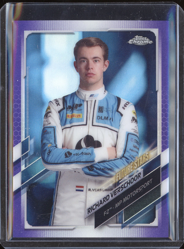 Richard Verschoor 2021 Topps Chrome F1 63 Purple 125/399