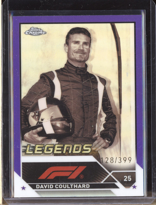 David Coulthard 2023 Topps Chrome Formula 1 200 Purple 128/399