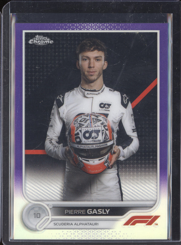 Pierre Gasly 2022 Topps Chrome F1 44 Purple 254/399