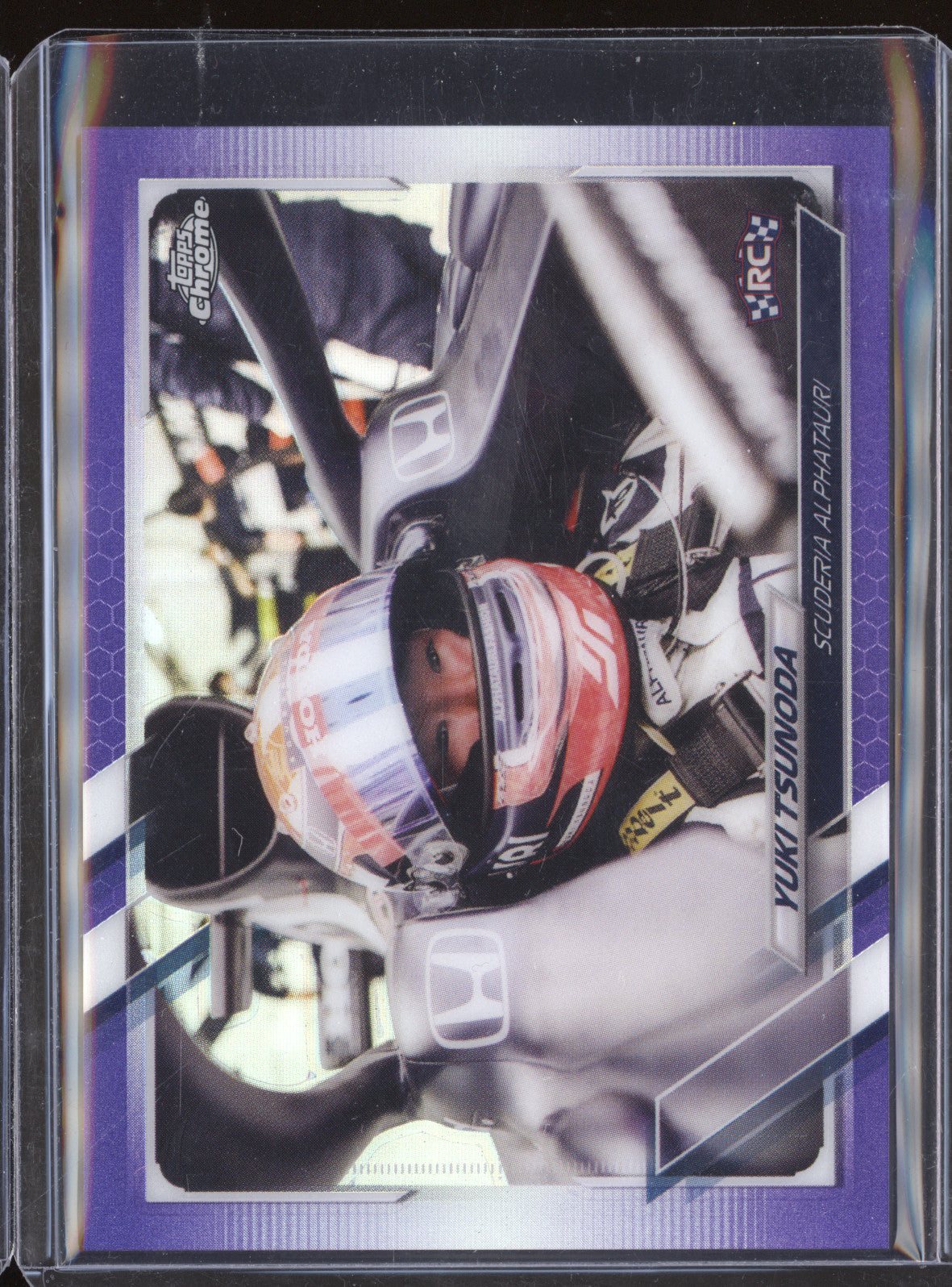 Yuki Tsunoda 2021 Topps Chrome F1 37 Purple 290/399