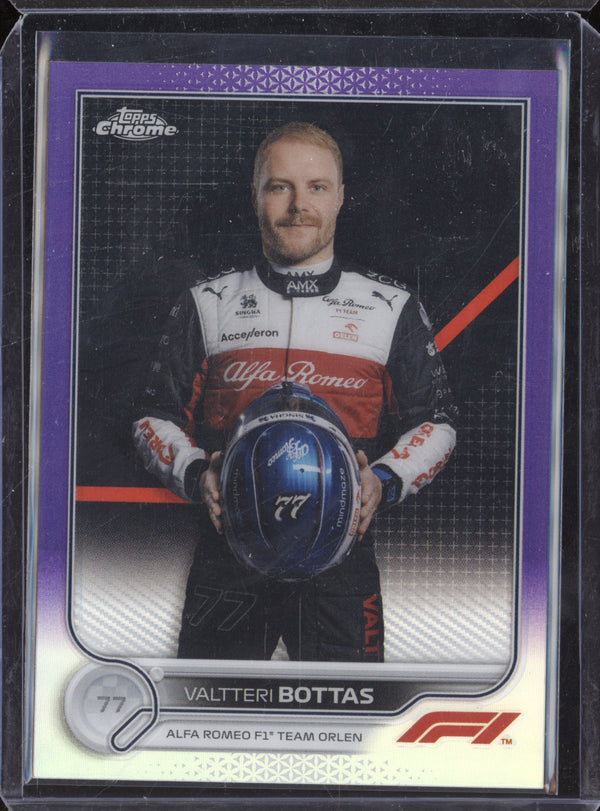 Valtteri Bottas 2022 Topps Chrome F1 57 Purple 17/399