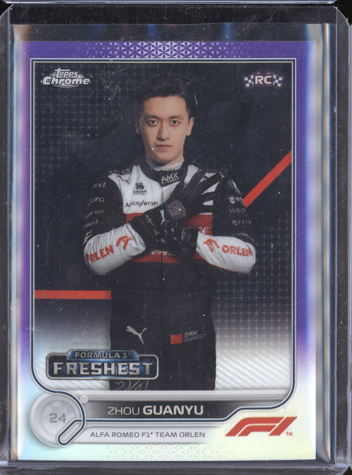 Zhou Guanyu 2022 Topps Chrome F1 200 Purple 108/399