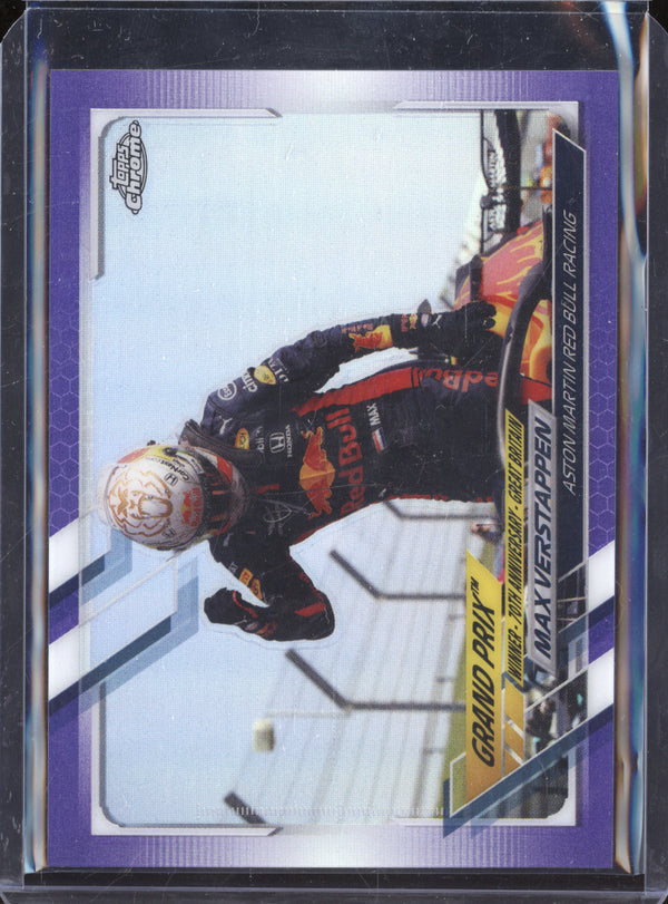 Max Verstappen 2021 Topps Chrome F1 142 Purple 295/399