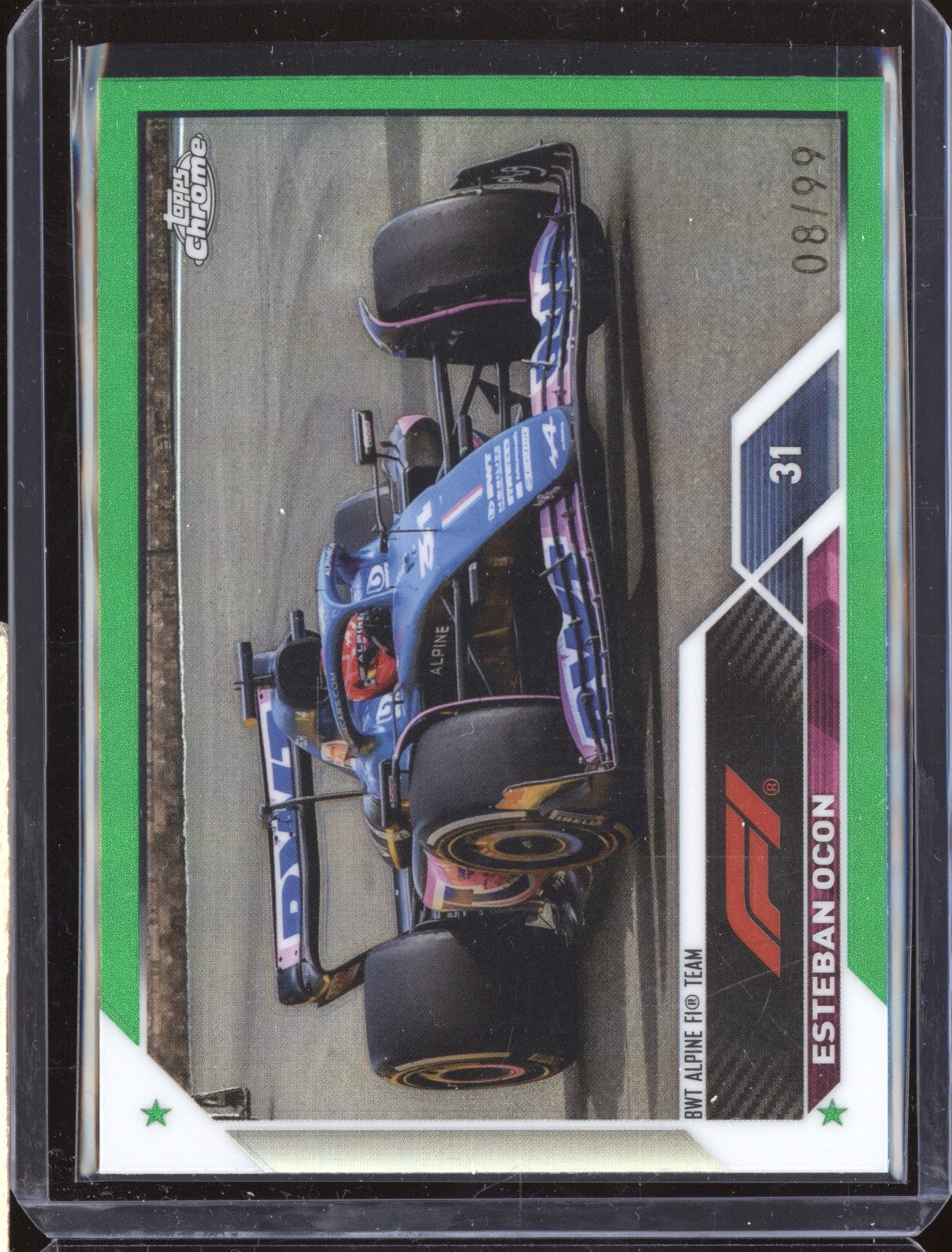 Esteban Ocon 2023 Topps Chrome Formula 1 109 Green 8/99 - The Hobby