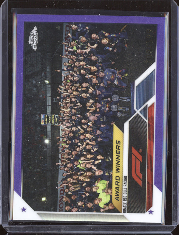 Red Bull Award Winners 2023 Topps Chrome Formula 1 191 Purple 308/399