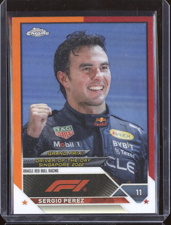 Sergio Perez 2023 Topps Chrome Formula 1 182 Orange Red