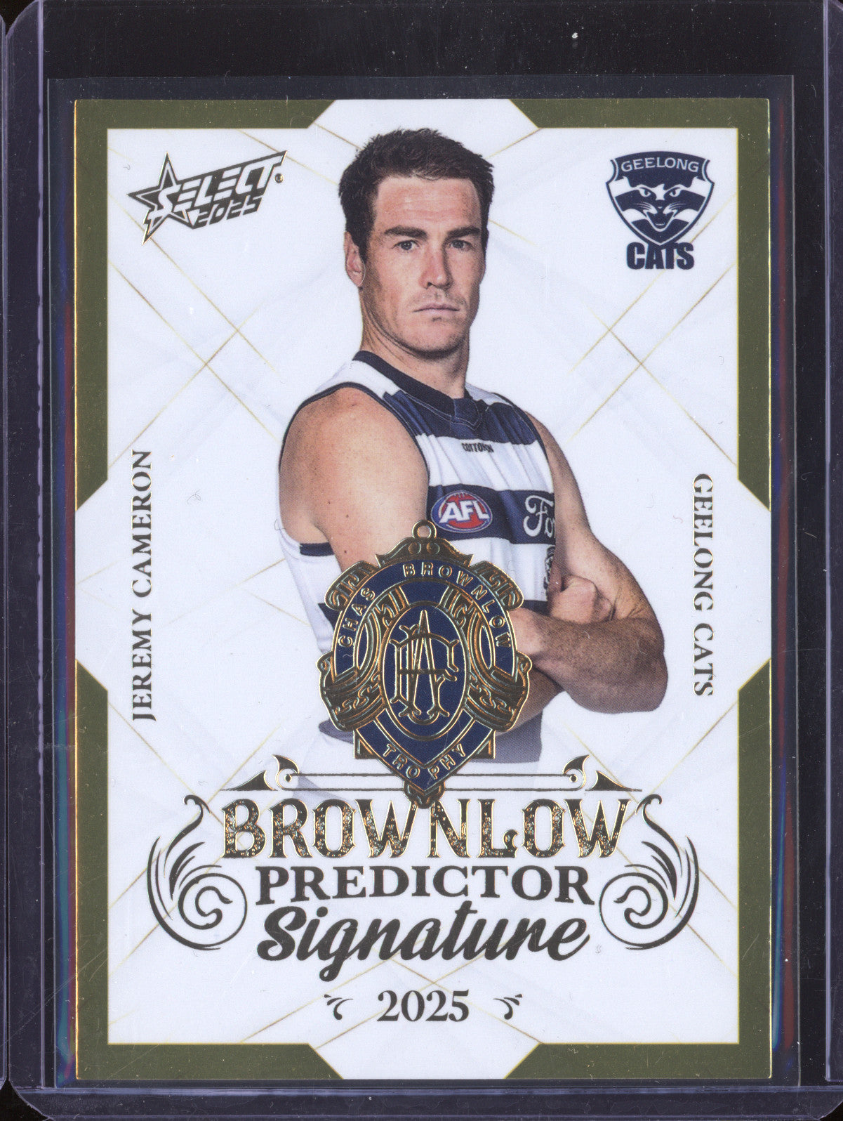 Jeremy Cameron 2025 Select Footy Stars BPSG32 Brownlow Medal Predictor Signature Gold 16/220