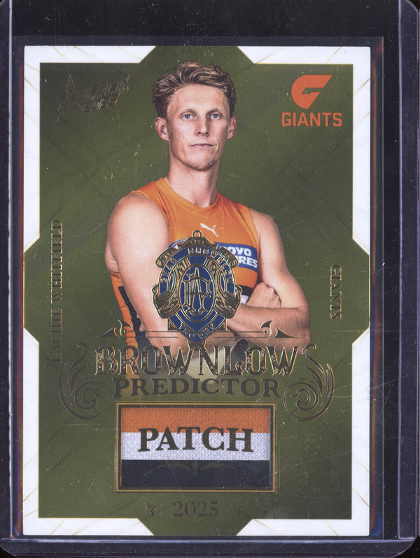 Lachie Whitfield 2025 Select Footy Stars BPPG39 Brownlow Medal Predictor Patch Gold 204/220