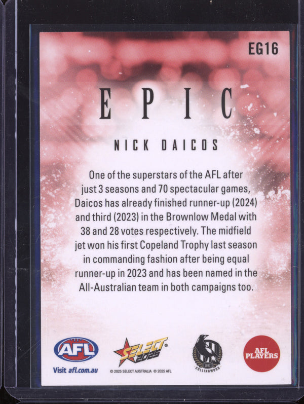 Nick Daicos 2025 Select Footy Stars EG16 Epic