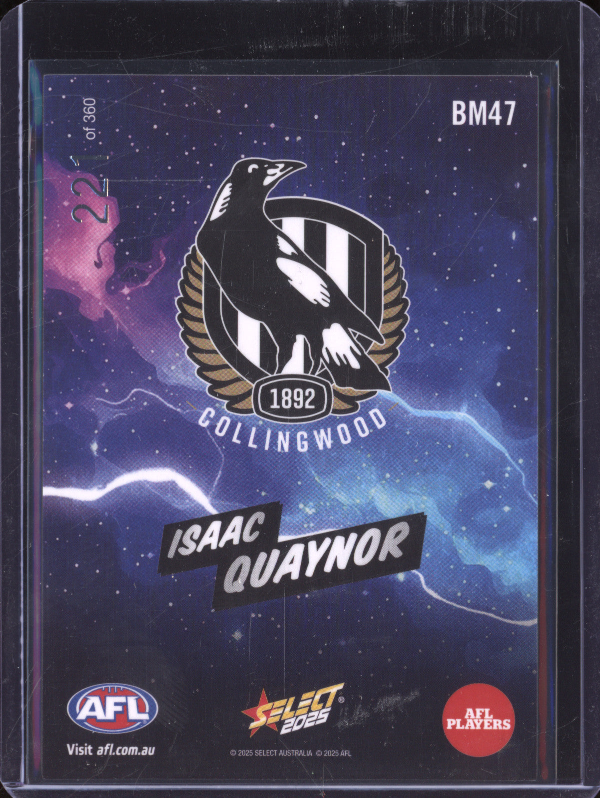 Isaac Quaynor 2025 Select Footy Stars BM47 Boom 221/360