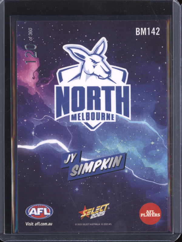 Jy Simpkin 2025 Select Footy Stars BM142 Boom 120/360