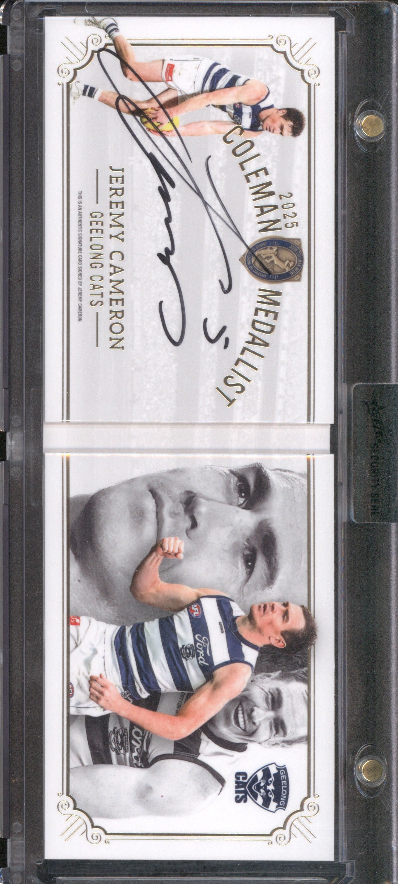 2025 Select AFL Coleman Medallist Signature Booklet Jeremy Cameron 171/220