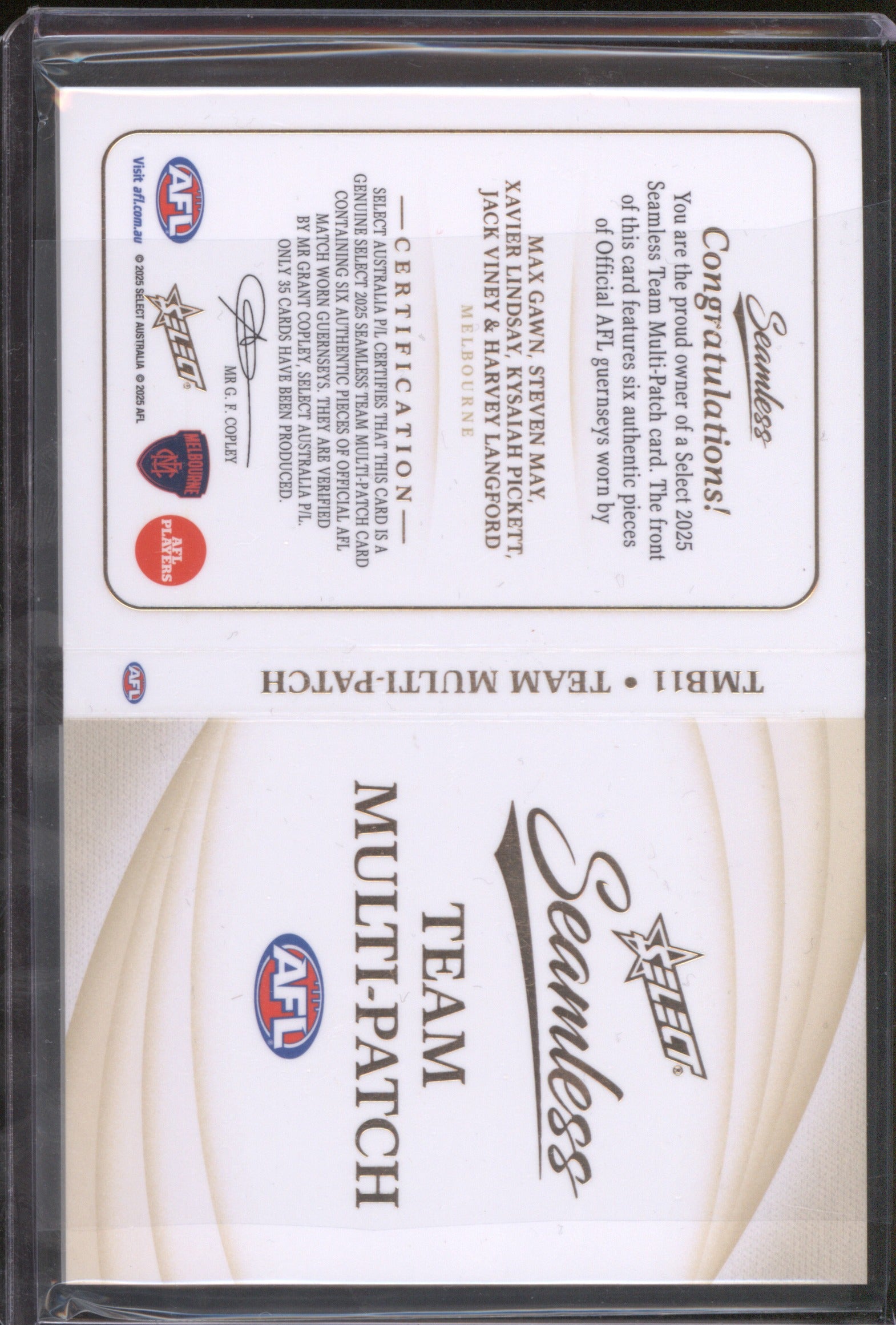 2025 Select Seamless Multi Patch Booklet Gawn Lindsay Pickett Viney Langford /35