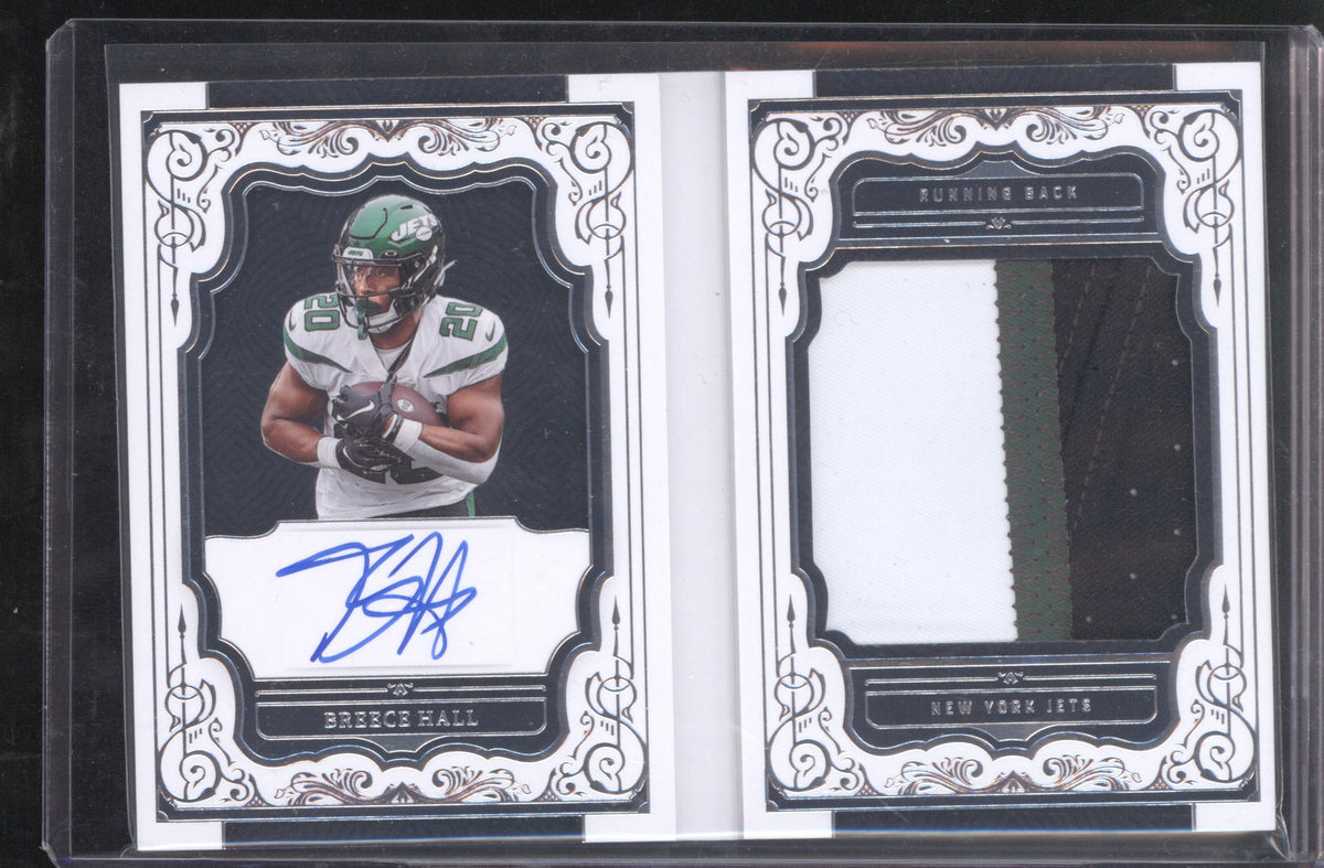 Breece Hall 2022 Panini National Treasures Rookie Patch Autograph #RFE-BH RC /99