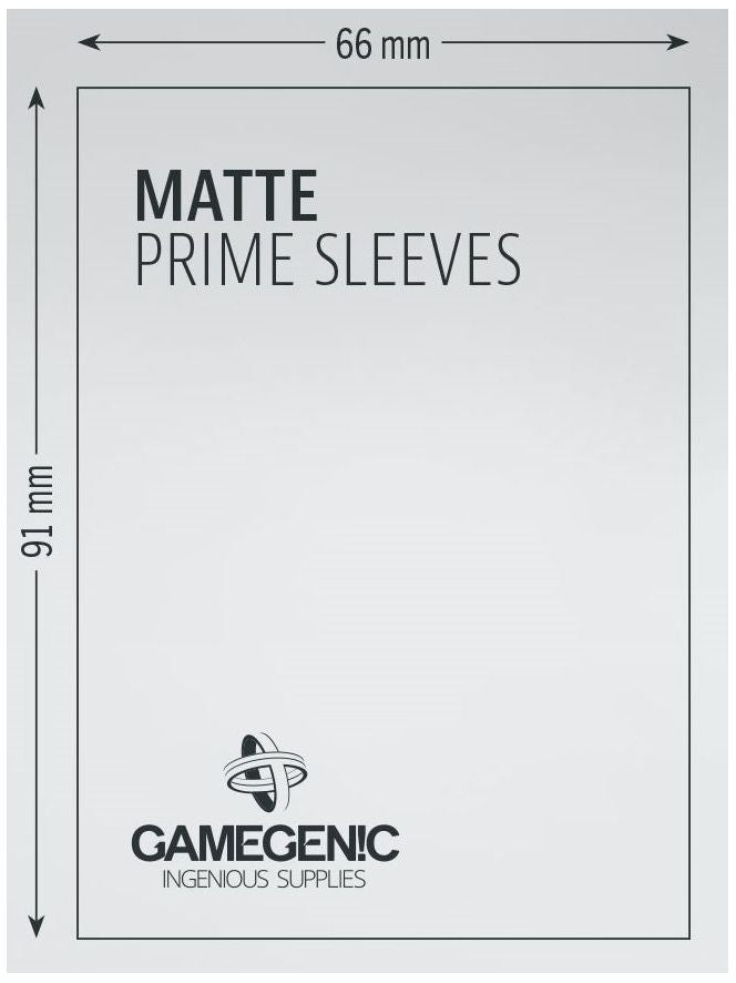 Gamegenic Matte Prime Card Sleeves Red (66mm x 91mm) (100 Sleeves Per Pack)
