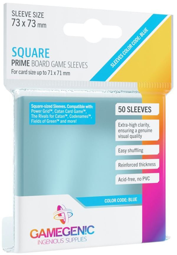 Gamegenic Prime Board Game Sleeves - Square Sized (73mm x 73mm) (50 Sleeves Per Pack)