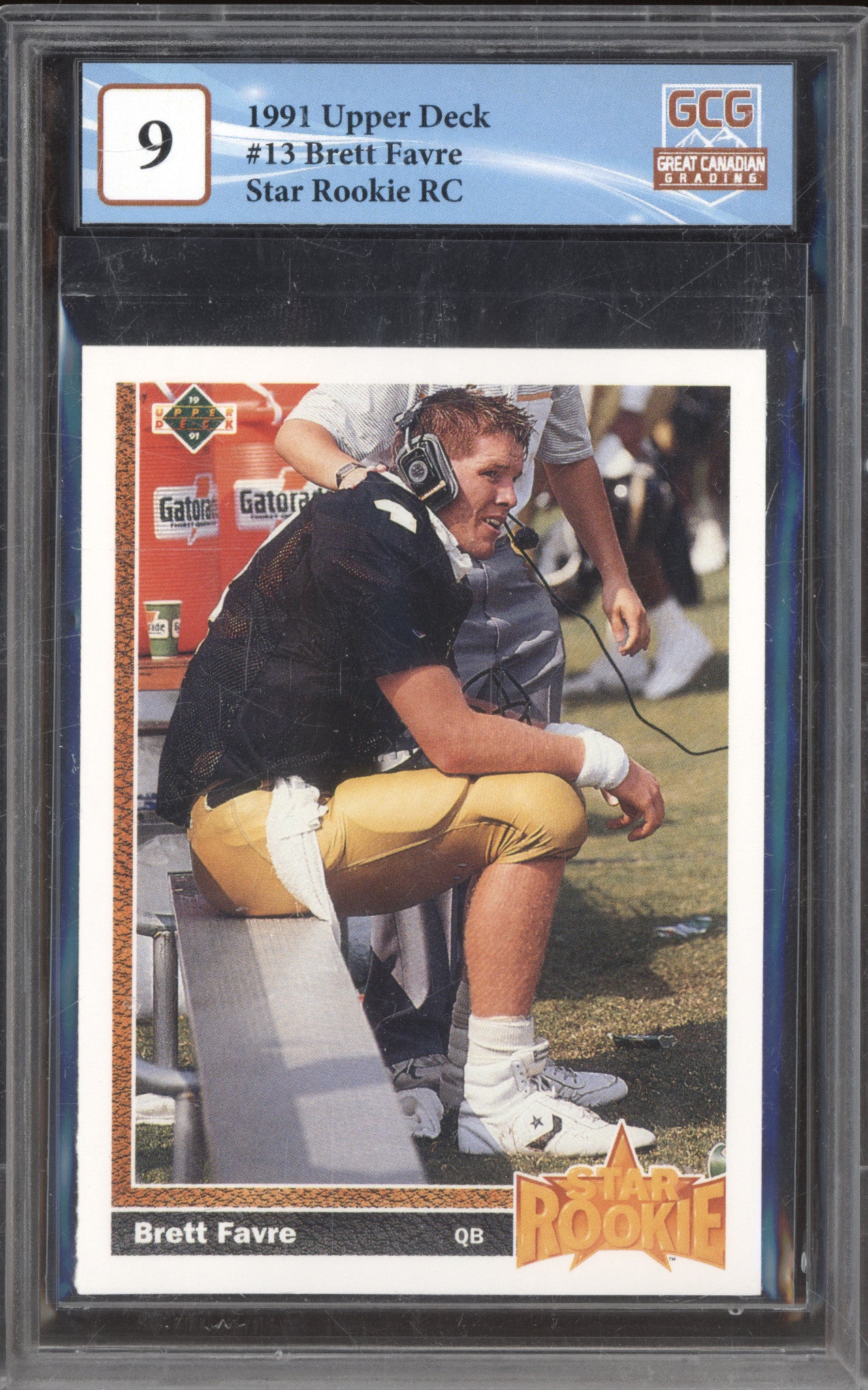 Brett Favre 1991 Upper Deck  13 Star Rookie RC GCG 9