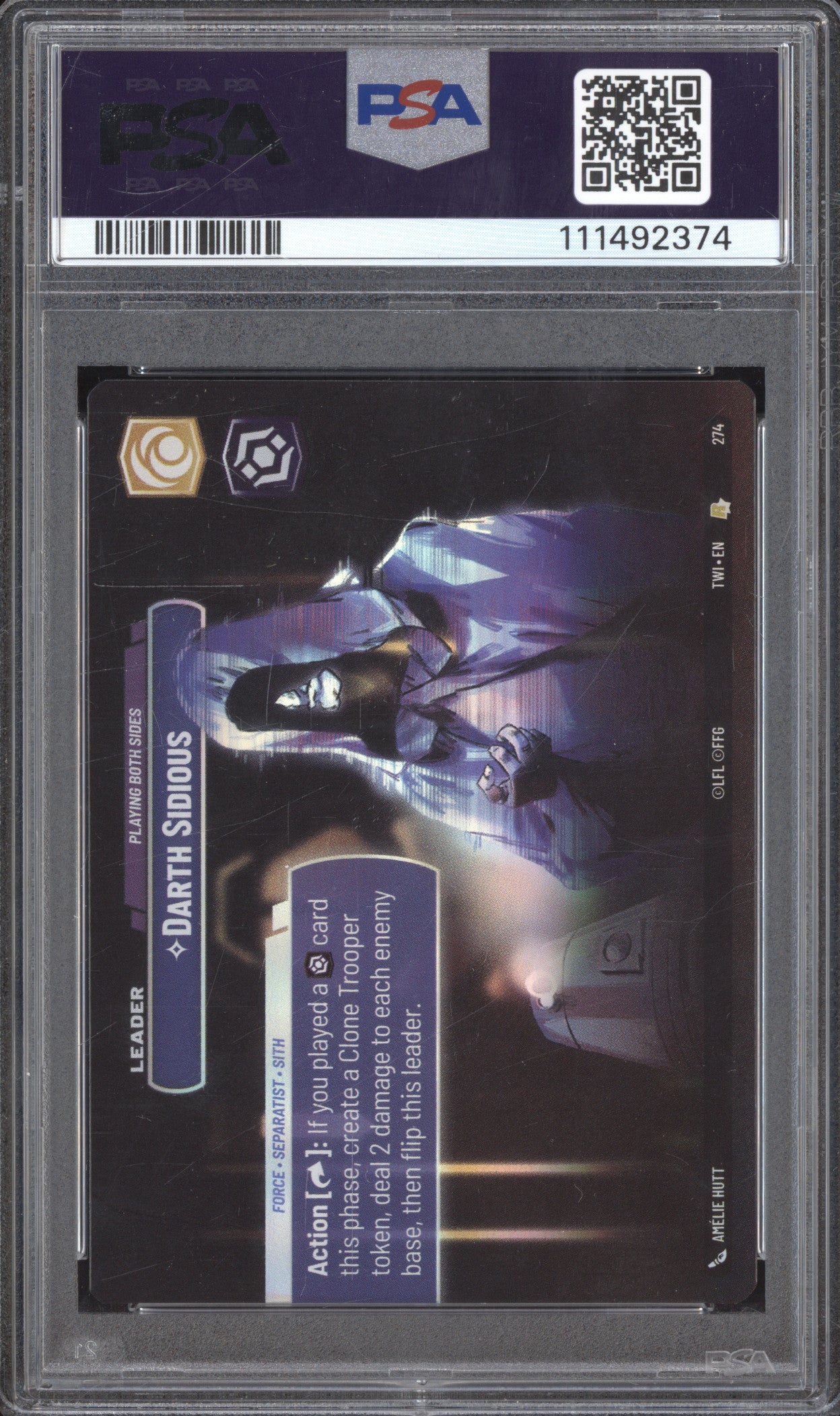 Palpatine/Sidious 2024 Star Wars Twilight of the Republic 274 Showcase PSA 10