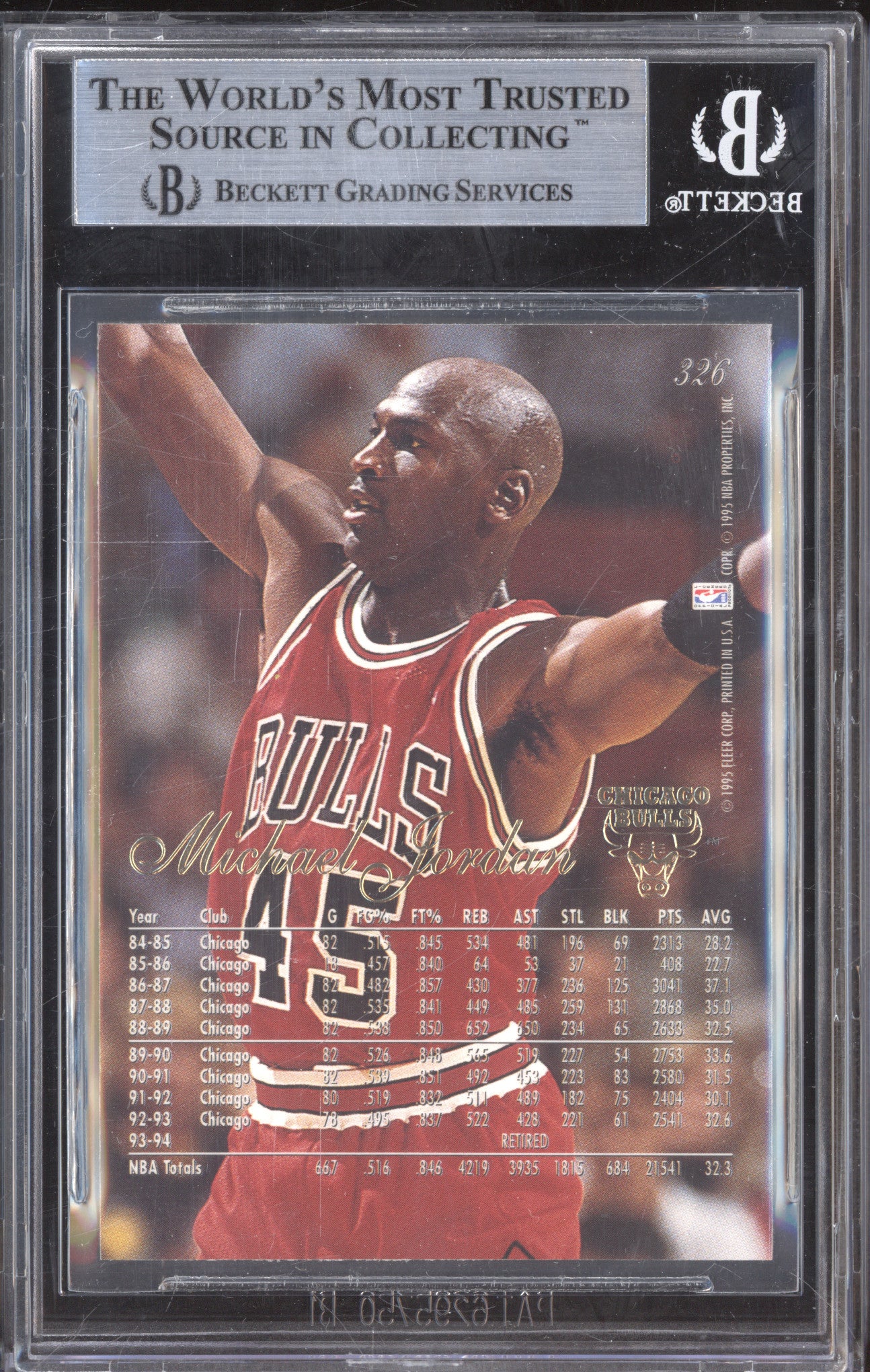 Michael Jordan 1994-95 Flair  326 BGS 9