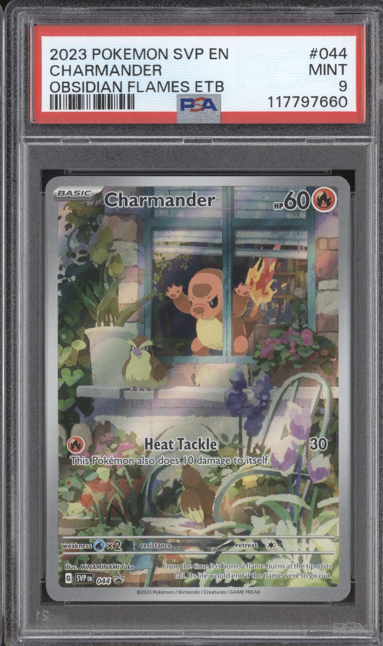 Charmander 2023 Pokemon Scarlet & Violet Promos 44 Elite Trainer Box Promo PSA 9