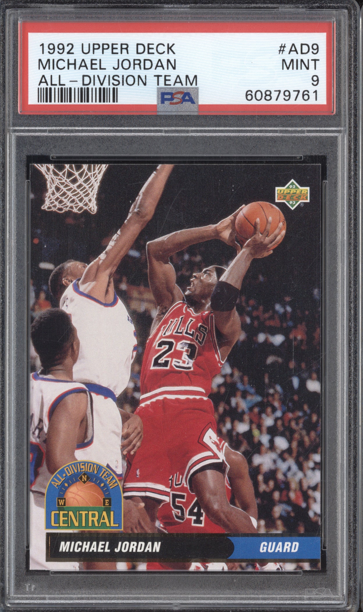 Michael Jordan 1992-93 Upper Deck  AD9 All-Division Team PSA 9