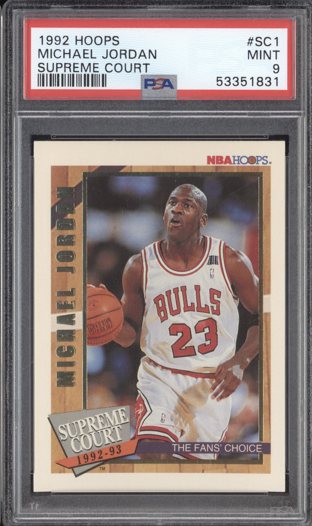 Michael Jordan 1992-93 Hoops  SC1 Supreme Court PSA 9