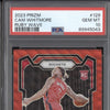 Cam Whitmore 2023-24 Panini Prizm 129 Ruby Wave RC PSA 10