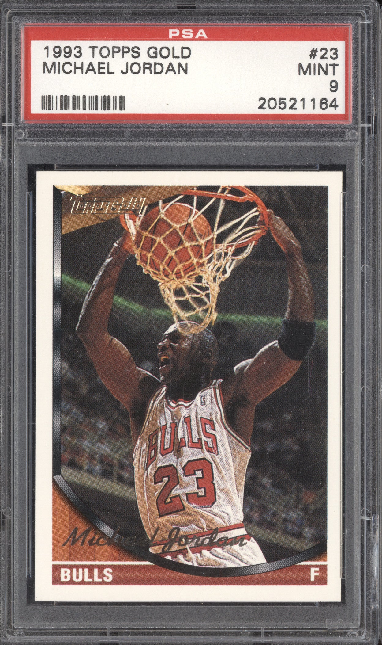 Michael Jordan 1993 Topps Gold 23 PSA 9